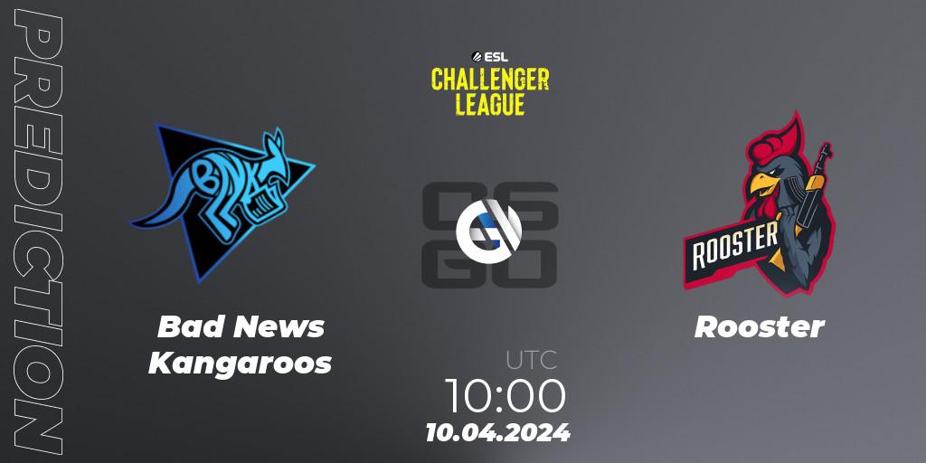 Bad News Kangaroos - Rooster: ennuste. 10.04.24, CS2 (CS:GO), ESL Challenger League Season 47: Oceania