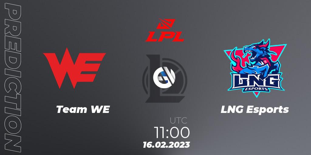 Team WE - LNG Esports: ennuste. 16.02.23, LoL, LPL Spring 2023 - Group Stage