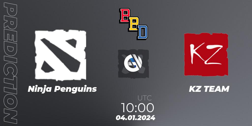 Ninja Penguins - KZ TEAM: ennuste. 04.01.2024 at 10:00, Dota 2, BetBoom Dacha Dubai 2024: WEU Open Qualifier #1