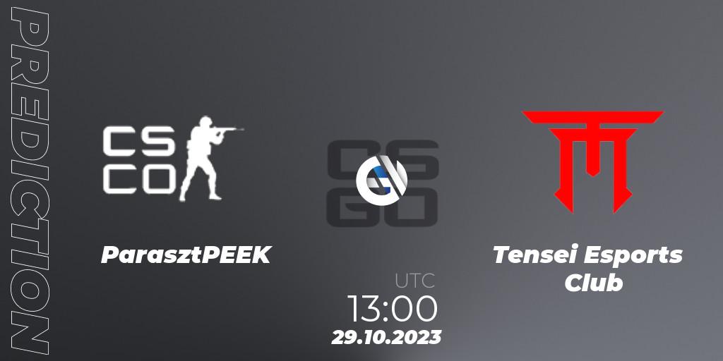 ParasztPEEK - Tensei Esports Club: ennuste. 29.10.23, CS2 (CS:GO), TippmixPro Masters Fall 2023
