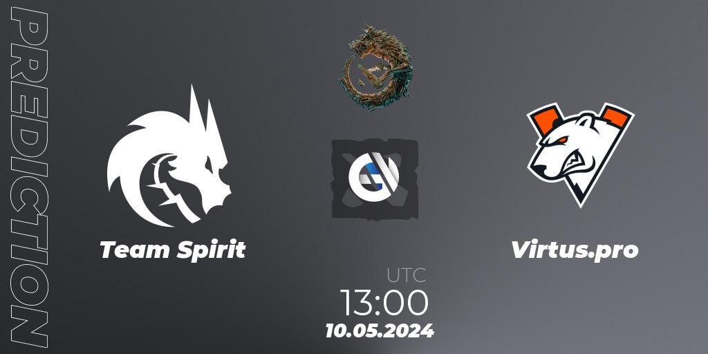 Team Spirit - Virtus.pro: ennuste. 10.05.24, Dota 2, PGL Wallachia Season 1 - Group Stage