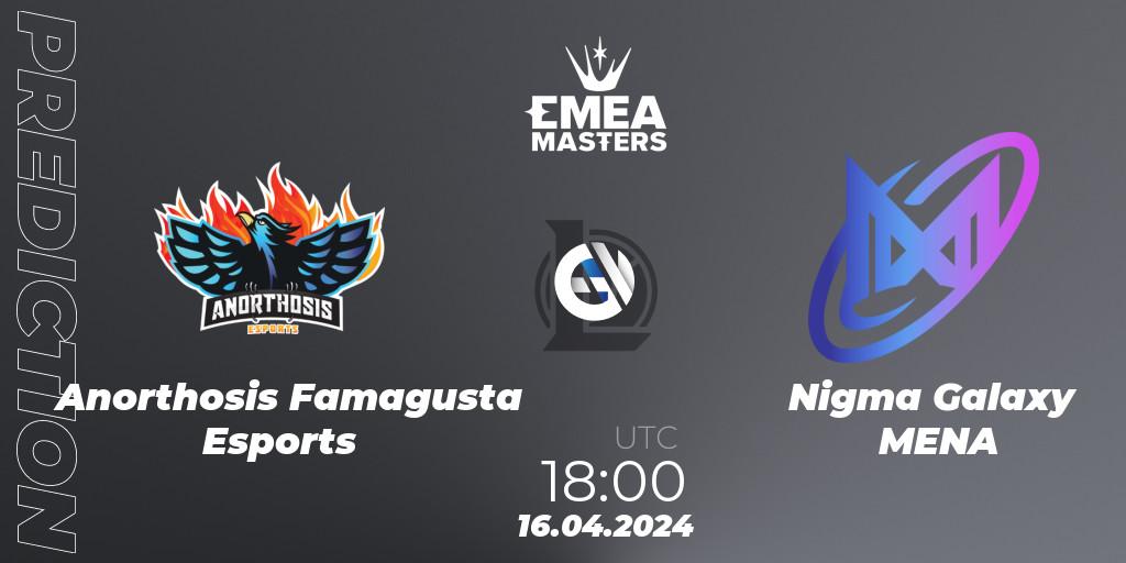 Anorthosis Famagusta Esports - Nigma Galaxy MENA: ennuste. 16.04.24, LoL, EMEA Masters Spring 2024 - Play-In