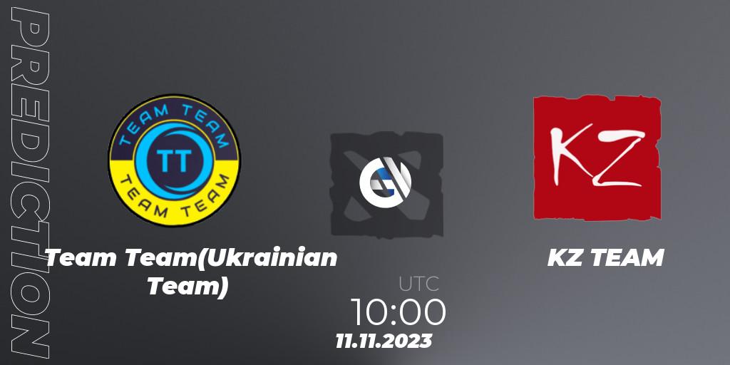 Team Team(Ukrainian Team) - KZ TEAM: ennuste. 26.11.23, Dota 2, European Pro League Season 14