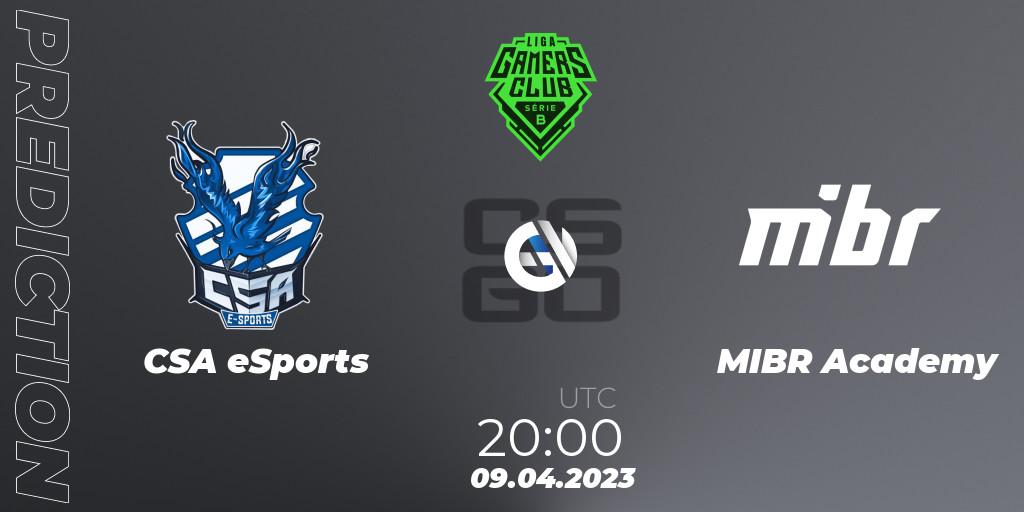 CSA eSports - MIBR Academy: ennuste. 09.04.2023 at 20:00, Counter-Strike (CS2), Gamers Club Liga Série B: March 2023