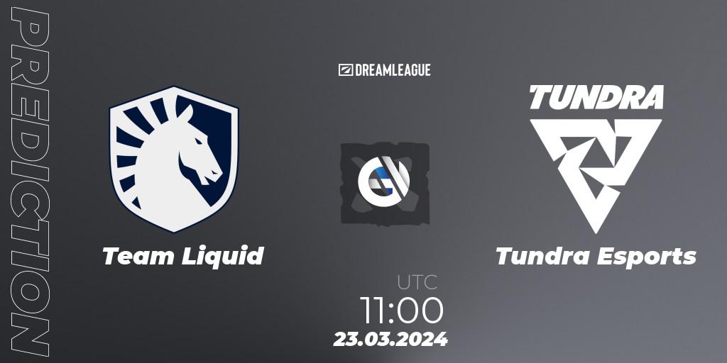 Team Liquid - Tundra Esports: ennuste. 23.03.24, Dota 2, DreamLeague Season 23: Western Europe Closed Qualifier