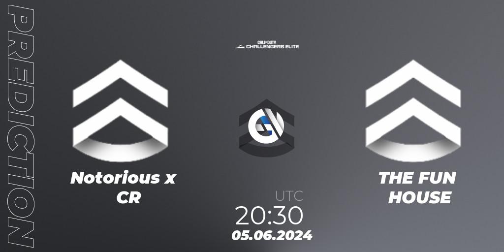 Notorious x CR - THE FUN HOUSE: ennuste. 05.06.2024 at 19:30, Call of Duty, Call of Duty Challengers 2024 - Elite 3: EU