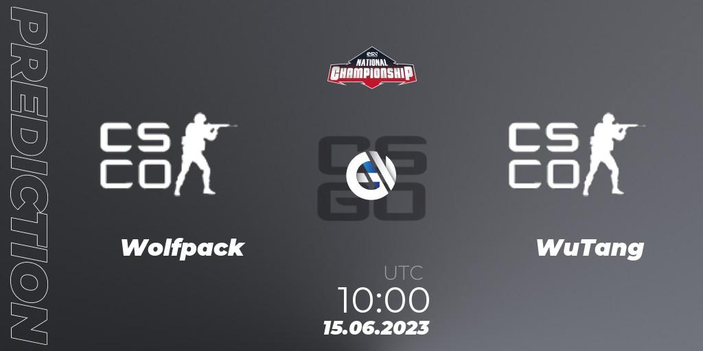 Wolfpack - WuTang: ennuste. 15.06.2023 at 10:00, Counter-Strike (CS2), ESN National Championship 2023
