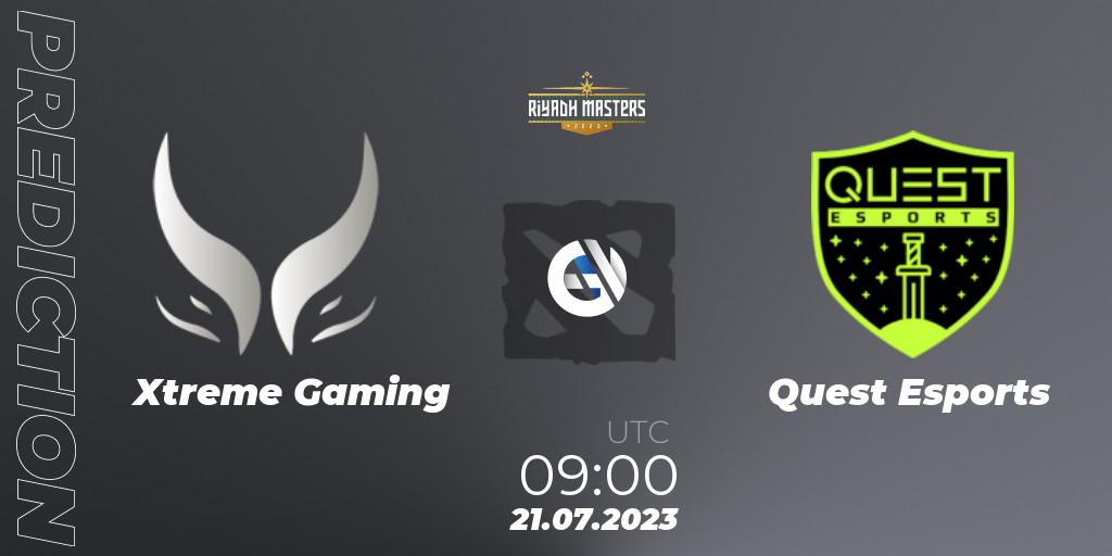 Xtreme Gaming - PSG Quest: ennuste. 21.07.2023 at 09:10, Dota 2, Riyadh Masters 2023 - Group Stage