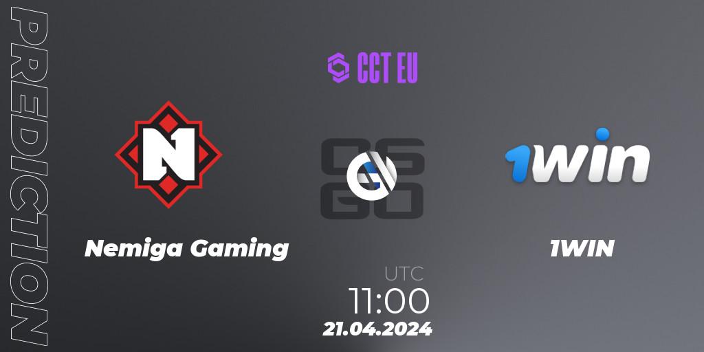 Nemiga Gaming - 1WIN: ennuste. 21.04.24, CS2 (CS:GO), CCT Season 2 Europe Series 1