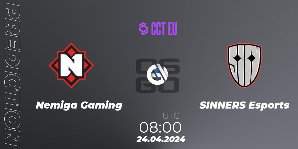 Nemiga Gaming - SINNERS Esports: ennuste. 24.04.24, CS2 (CS:GO), CCT Season 2 Europe Series 1