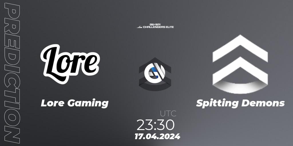 Lore Gaming - Spitting Demons: ennuste. 24.04.2024 at 21:30, Call of Duty, Call of Duty Challengers 2024 - Elite 2: NA