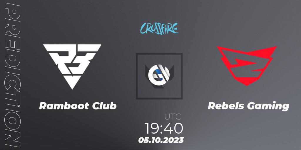 Ramboot Club - Rebels Gaming: ennuste. 05.10.2023 at 19:40, VALORANT, LVP - Crossfire Cup 2023: Contenders #1