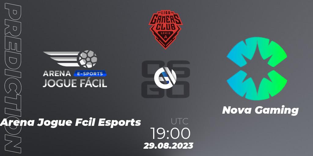  Arena Jogue Fácil Esports - Nova Gaming: ennuste. 29.08.2023 at 19:00, Counter-Strike (CS2), Gamers Club Liga Série A: August 2023