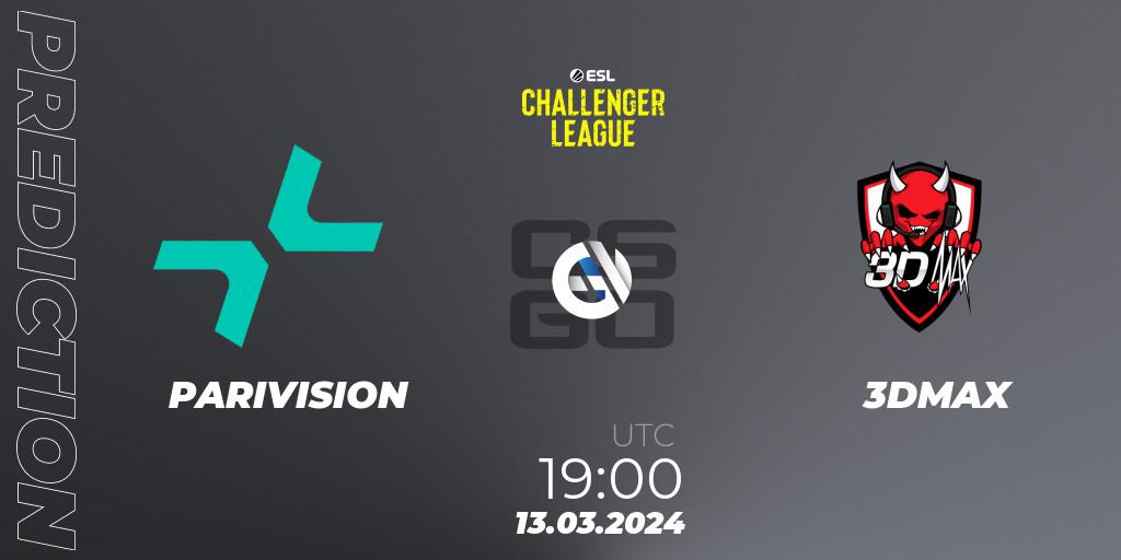 PARIVISION - 3DMAX: ennuste. 13.03.24, CS2 (CS:GO), ESL Challenger League Season 47: Europe