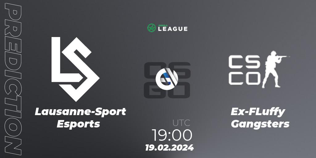 Lausanne-Sport Esports - Ex-FLuffy Gangsters: ennuste. 19.02.2024 at 19:00, Counter-Strike (CS2), ESEA Season 48: Advanced Division - Europe
