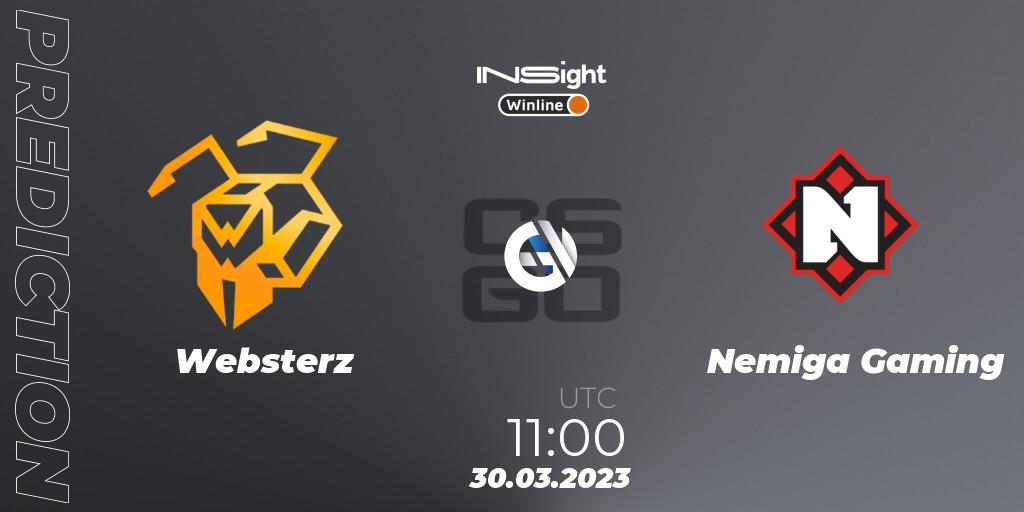 Websterz - Nemiga Gaming: ennuste. 30.03.23, CS2 (CS:GO), Winline Insight Season 3