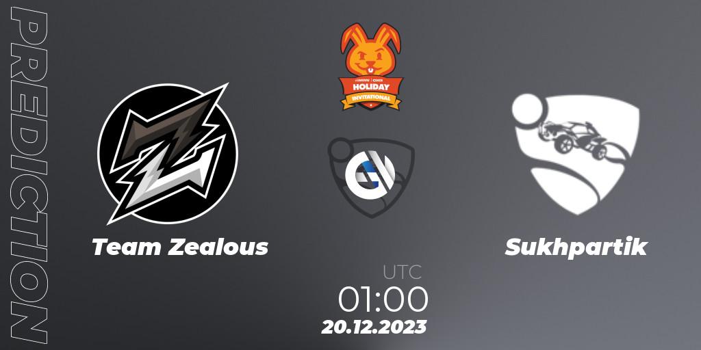 Team Zealous - Sukhpartik: ennuste. 20.12.2023 at 01:00, Rocket League, OXG Holiday Invitational