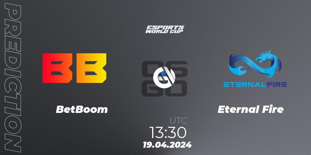 BetBoom - Eternal Fire: ennuste. 19.04.24, CS2 (CS:GO), Esports World Cup 2024: European Closed Qualifier
