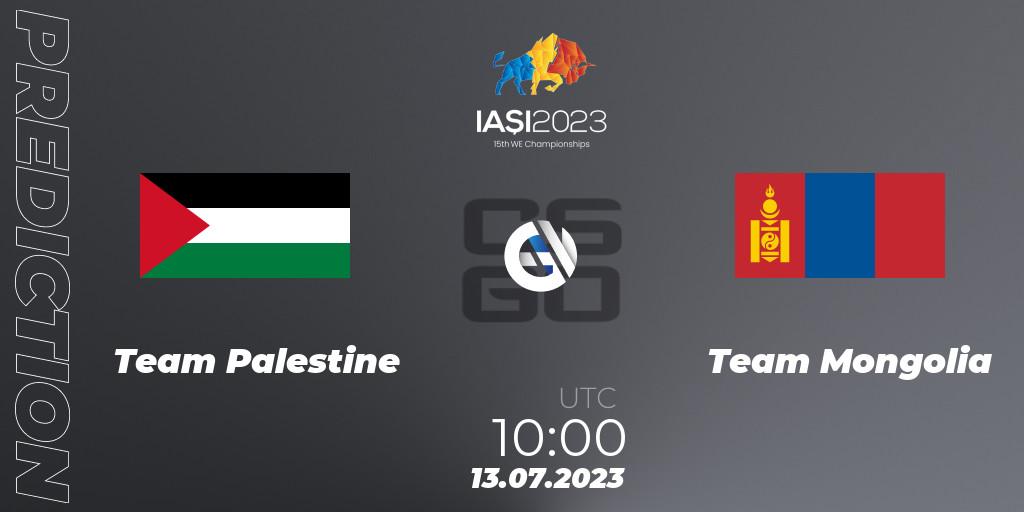 Team Palestine - Team Mongolia: ennuste. 13.07.2023 at 10:00, Counter-Strike (CS2), IESF Asian Championship 2023