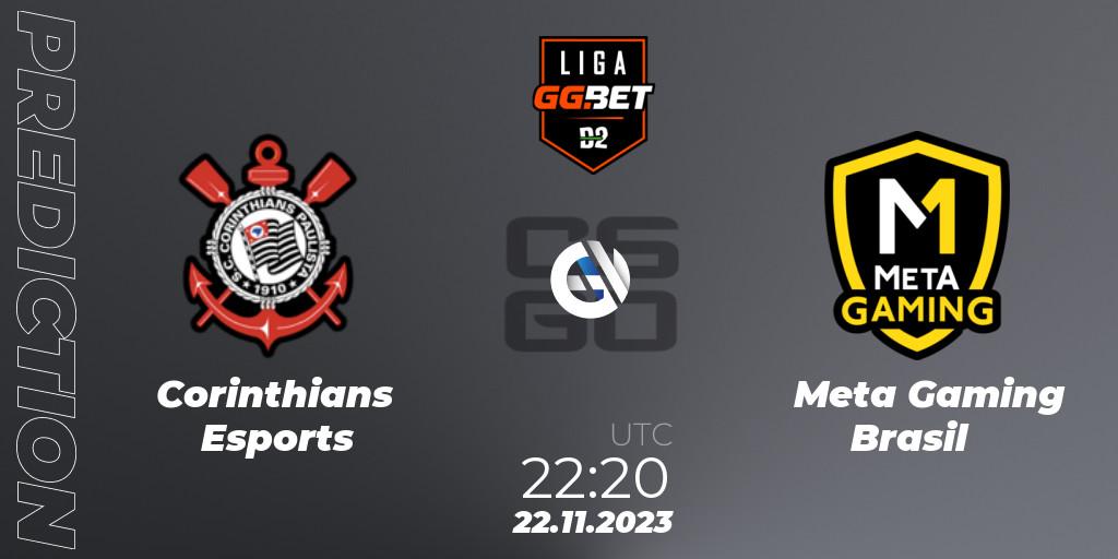 Corinthians Esports - Meta Gaming Brasil: ennuste. 22.11.2023 at 22:40, Counter-Strike (CS2), Dust2 Brasil Liga Season 2