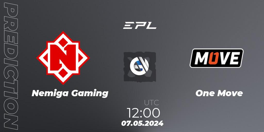 Nemiga Gaming - One Move: ennuste. 07.05.2024 at 12:20, Dota 2, European Pro League Season 18