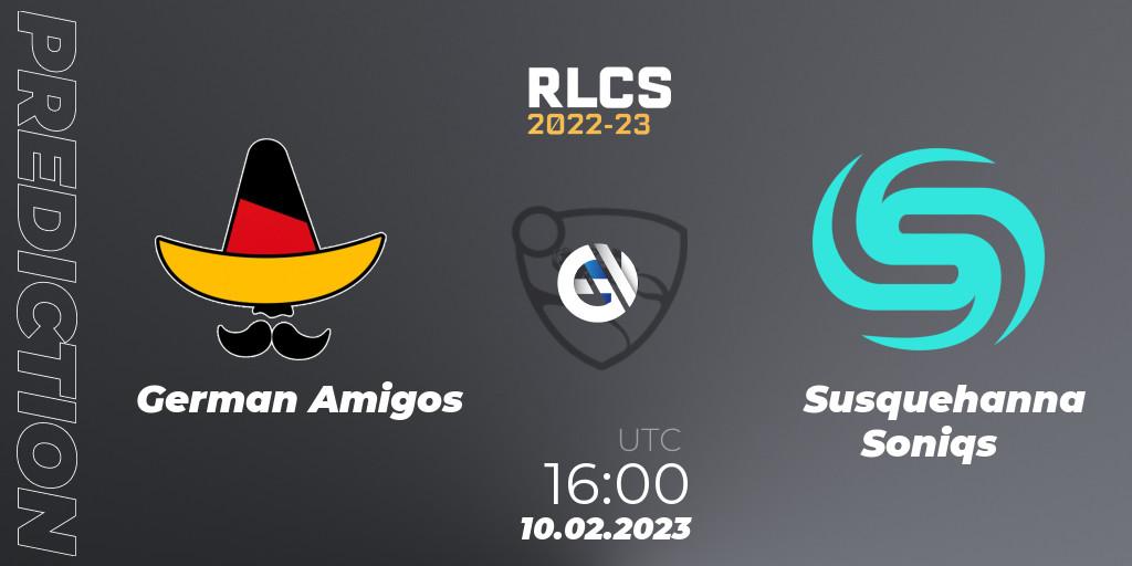 German Amigos - Susquehanna Soniqs: ennuste. 10.02.2023 at 16:00, Rocket League, RLCS 2022-23 - Winter: Europe Regional 2 - Winter Cup
