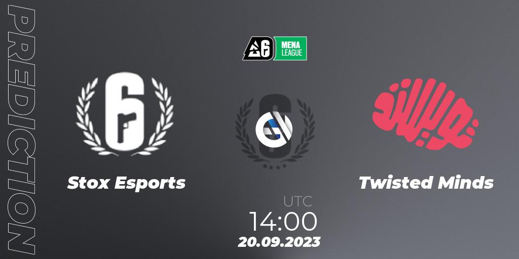 Stox Esports - Twisted Minds: ennuste. 20.09.2023 at 14:00, Rainbow Six, MENA League 2023 - Stage 2