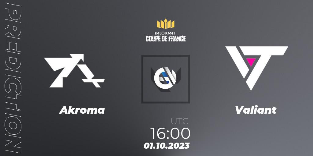 Akroma - Valiant: ennuste. 01.10.23, VALORANT, VCL France: Revolution - Coupe De France 2023
