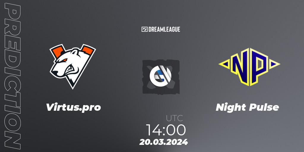 Virtus.pro - Night Pulse: ennuste. 20.03.24, Dota 2, DreamLeague Season 23: Eastern Europe Closed Qualifier