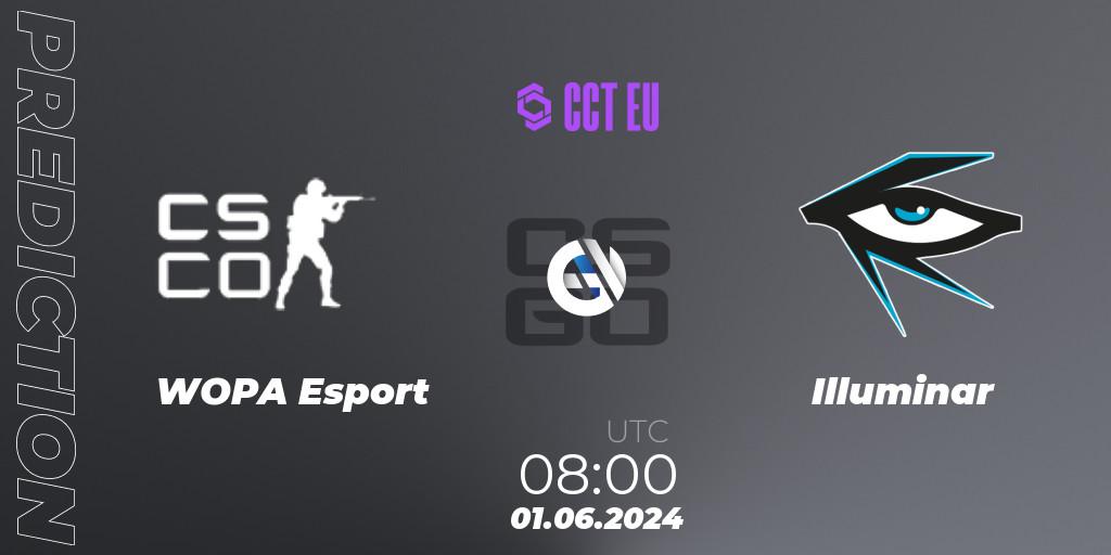 WOPA Esport - Illuminar: ennuste. 01.06.2024 at 08:00, Counter-Strike (CS2), CCT Season 2 Europe Series 5 Closed Qualifier
