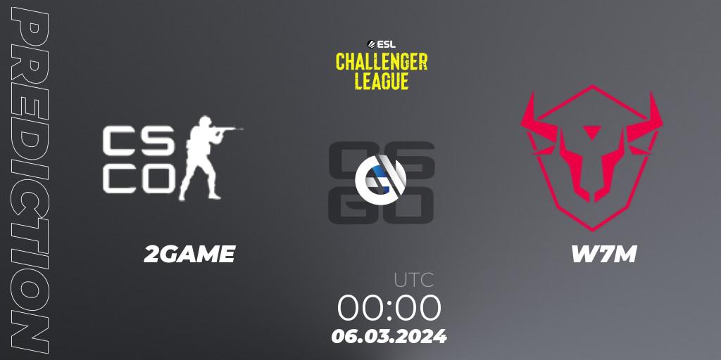 2GAME - W7M: ennuste. 06.03.24, CS2 (CS:GO), ESL Challenger League Season 47: South America