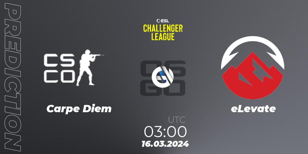 Carpe Diem - eLevate: ennuste. 16.03.2024 at 03:15, Counter-Strike (CS2), ESL Challenger League Season 47: North America