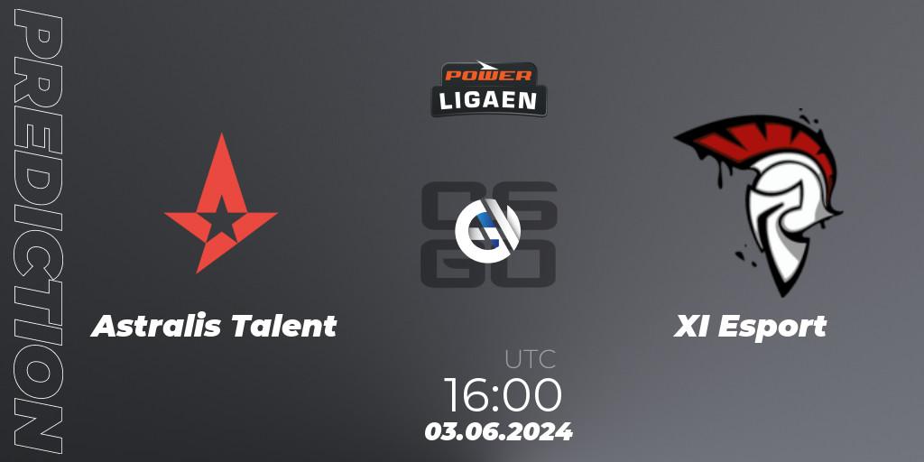 Astralis Talent - XI Esport: ennuste. 03.06.2024 at 16:00, Counter-Strike (CS2), Dust2.dk Ligaen Season 26