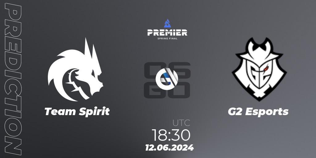 Team Spirit - G2 Esports: ennuste. 12.06.2024 at 19:55, Counter-Strike (CS2), BLAST Premier Spring Final 2024