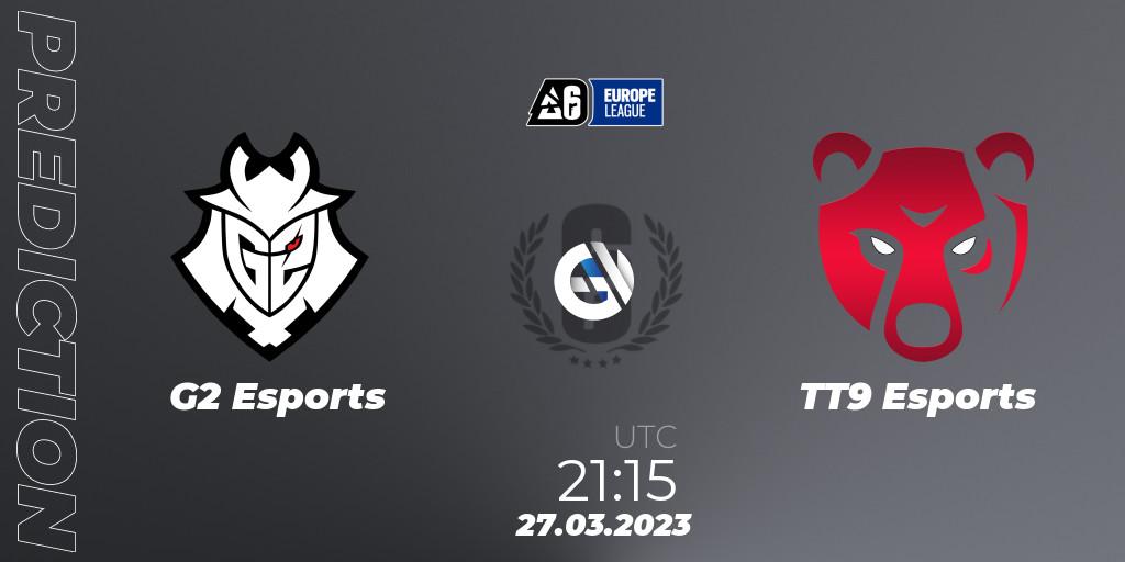 G2 Esports - TT9 Esports: ennuste. 27.03.23, Rainbow Six, Europe League 2023 - Stage 1