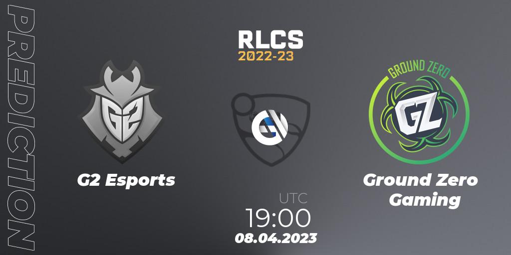 G2 Esports - Ground Zero Gaming: ennuste. 08.04.2023 at 21:10, Rocket League, RLCS 2022-23 - Winter Split Major