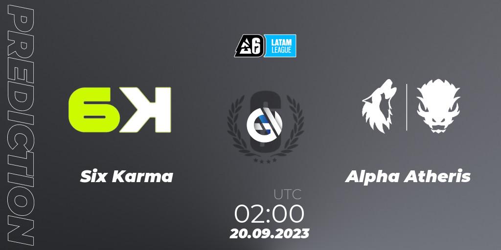 Six Karma - Alpha Atheris: ennuste. 20.09.2023 at 02:00, Rainbow Six, LATAM League 2023 - Stage 2
