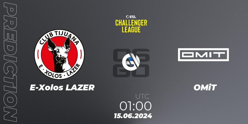 E-Xolos LAZER - OMiT: ennuste. 17.06.2024 at 01:00, Counter-Strike (CS2), ESL Challenger League Season 47 Relegation: North America