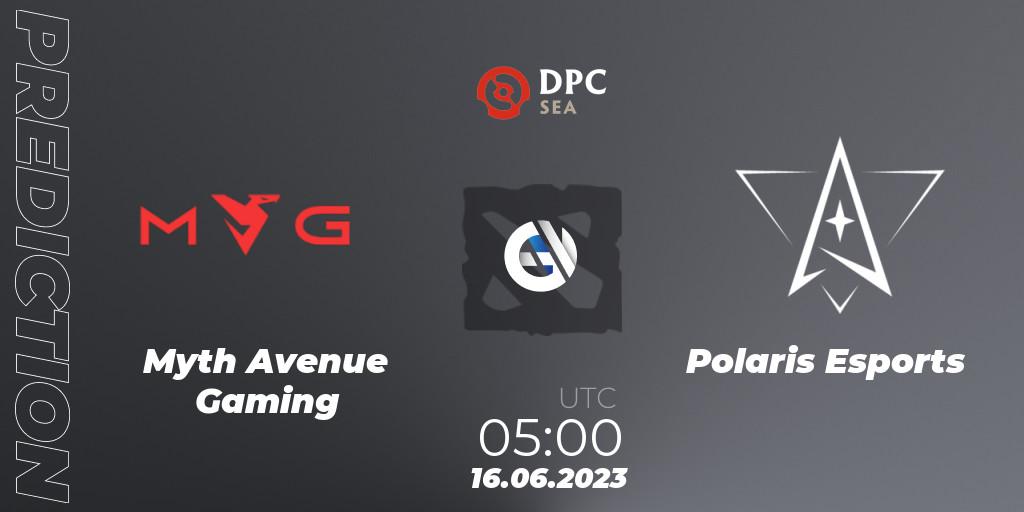 Myth Avenue Gaming - Polaris Esports: ennuste. 16.06.23, Dota 2, DPC 2023 Tour 3: SEA Division II (Lower)