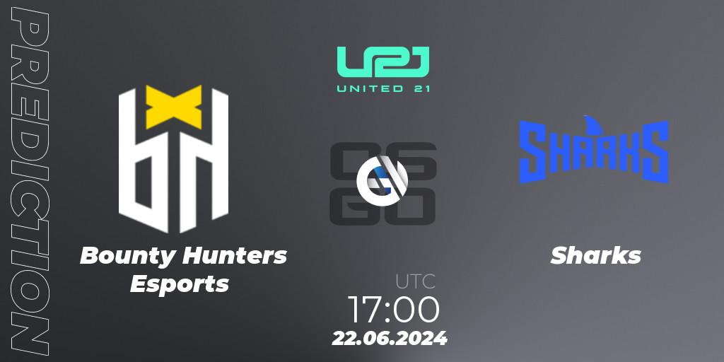 Bounty Hunters Esports - Sharks: ennuste. 20.06.2024 at 20:30, Counter-Strike (CS2), United21 South America Season 1