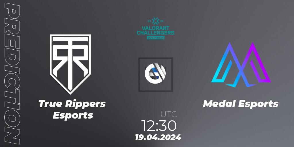 True Rippers Esports - Medal Esports: ennuste. 19.04.24, VALORANT, VALORANT Challengers 2024 South Asia: Split 1 - Cup 2