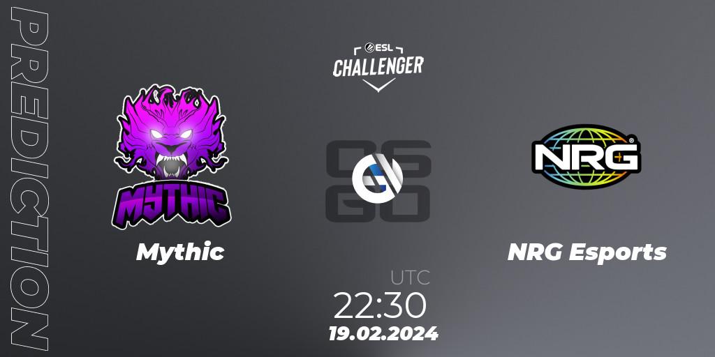 Mythic - NRG Esports: ennuste. 19.02.2024 at 22:30, Counter-Strike (CS2), ESL Challenger #56: North American Closed Qualifier