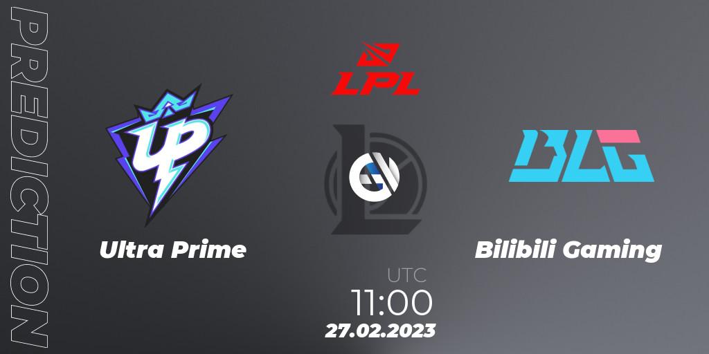 Ultra Prime - Bilibili Gaming: ennuste. 27.02.2023 at 12:15, LoL, LPL Spring 2023 - Group Stage