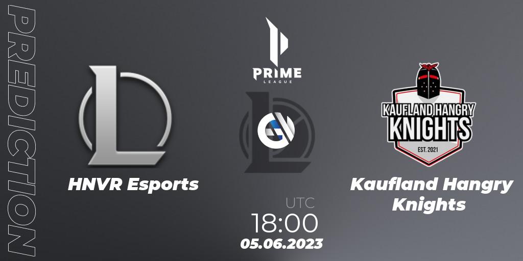 HNVR Esports - Kaufland Hangry Knights: ennuste. 05.06.2023 at 18:00, LoL, Prime League 2nd Division Summer 2023