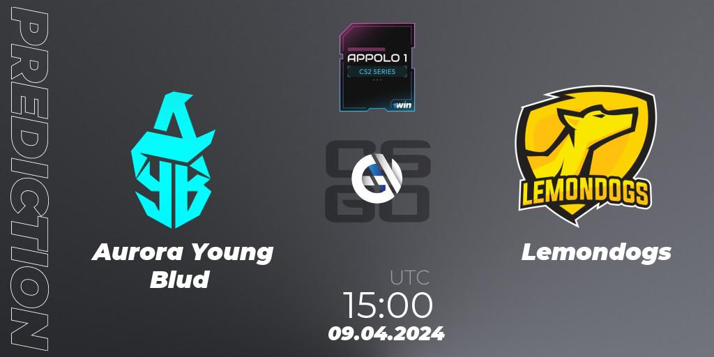Aurora Young Blud - Lemondogs: ennuste. 09.04.2024 at 15:30, Counter-Strike (CS2), Appolo1 Series: Phase 1