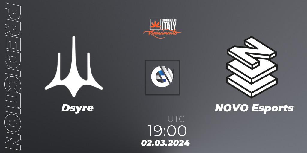 Dsyre - NOVO Esports: ennuste. 02.03.24, VALORANT, VALORANT Challengers 2024 Italy: Rinascimento Split 1