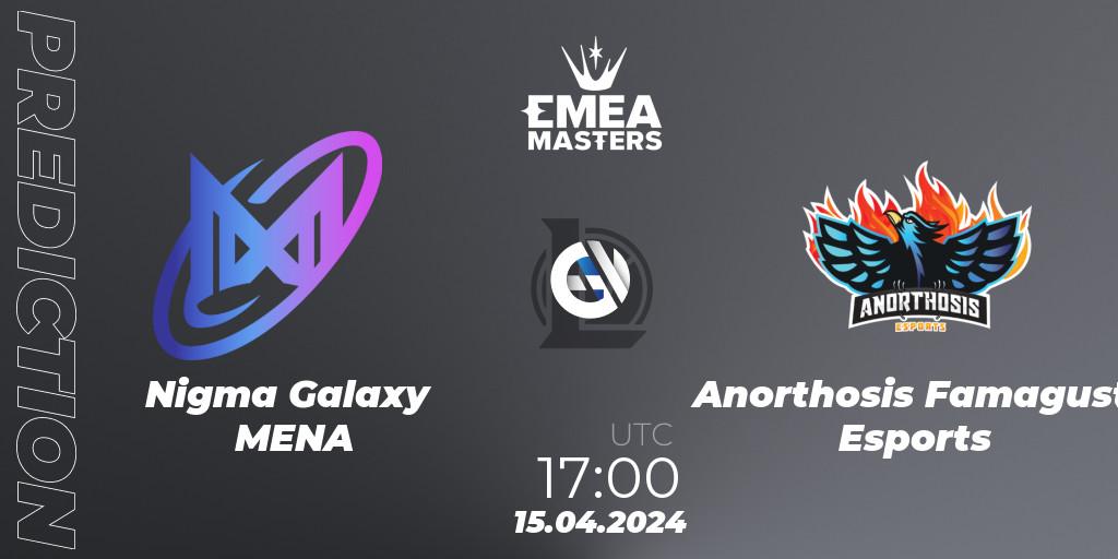Nigma Galaxy MENA - Anorthosis Famagusta Esports: ennuste. 15.04.2024 at 17:00, LoL, EMEA Masters Spring 2024 - Play-In