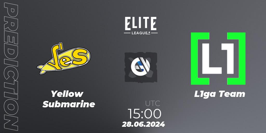 Yellow Submarine - L1ga Team: ennuste. 28.06.2024 at 14:00, Dota 2, Elite League Season 2: Eastern Europe Closed Qualifier