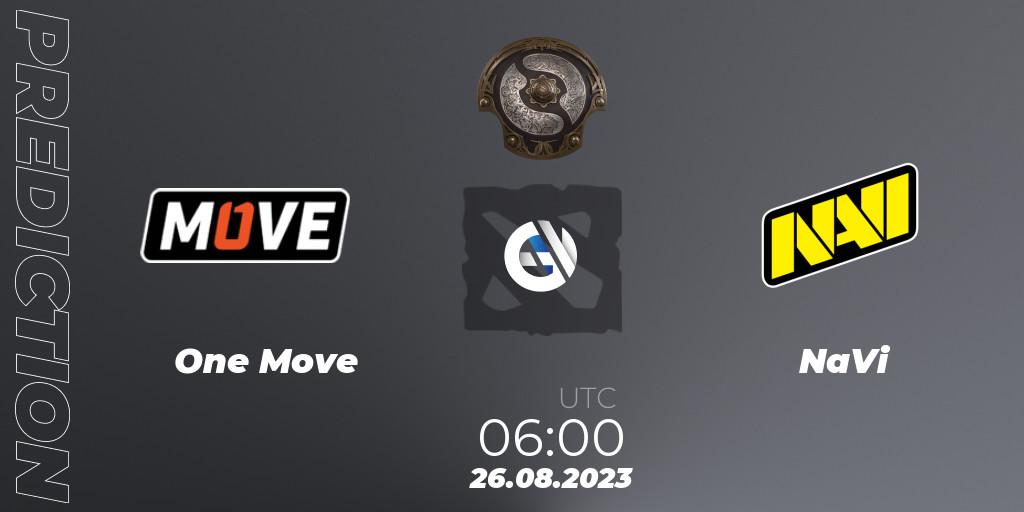 One Move - NaVi: ennuste. 26.08.2023 at 06:01, Dota 2, The International 2023 - Eastern Europe Qualifier