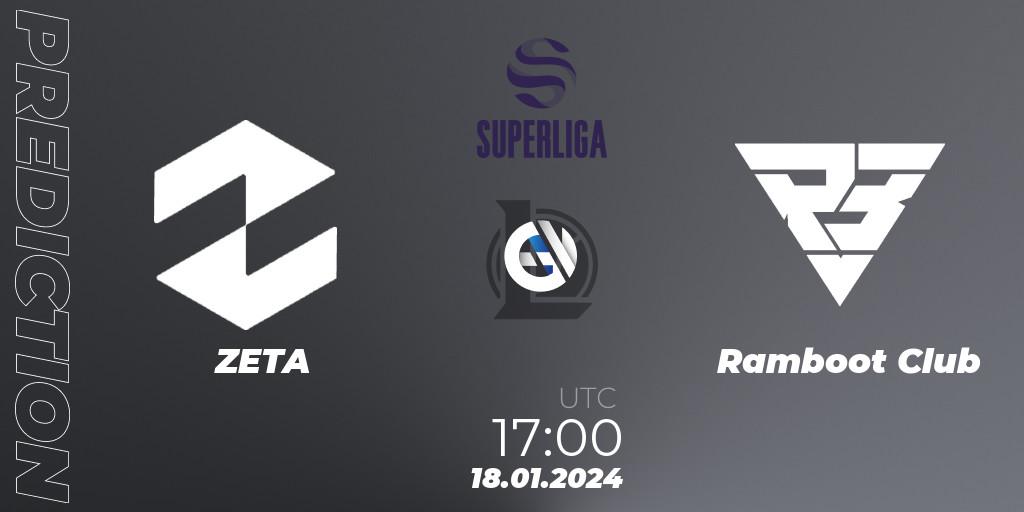 ZETA - Ramboot Club: ennuste. 18.01.2024 at 17:00, LoL, Superliga Spring 2024 - Group Stage